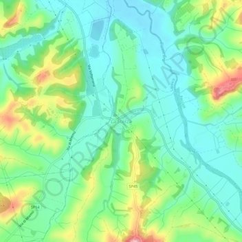 La Sterza topographic map, elevation, terrain
