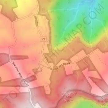 Twin Falls topographic map, elevation, terrain