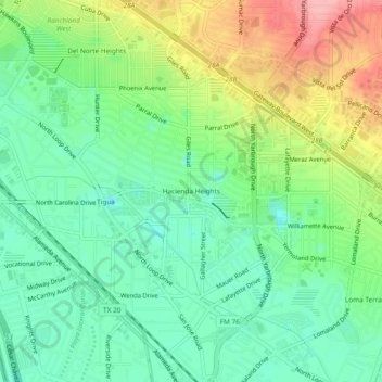 Hacienda Heights topographic map, elevation, terrain