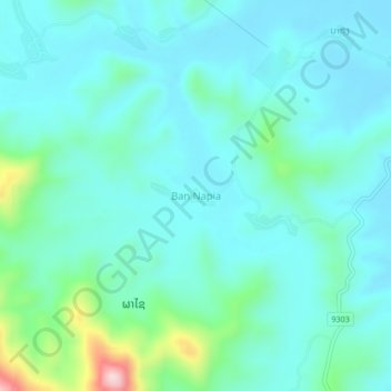 Ban Napia topographic map, elevation, terrain