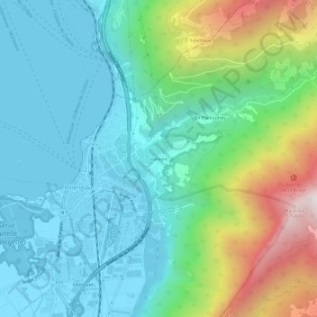 Valleyre topographic map, elevation, terrain