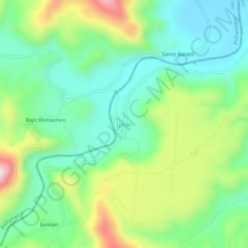 Ipoki topographic map, elevation, terrain
