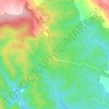 Pretty Gully topographic map, elevation, terrain