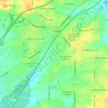 Meadowlark Addition topographic map, elevation, terrain