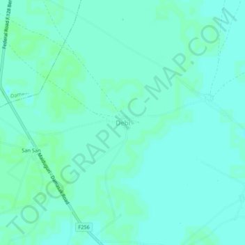 Debi topographic map, elevation, terrain