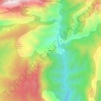 la Rua topographic map, elevation, terrain
