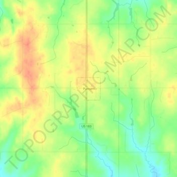 Putnam topographic map, elevation, terrain