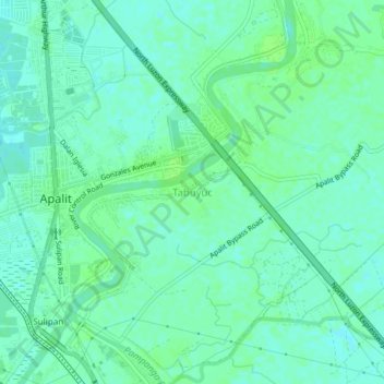 Tabuyuc topographic map, elevation, terrain