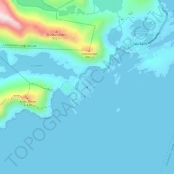 Å topographic map, elevation, terrain