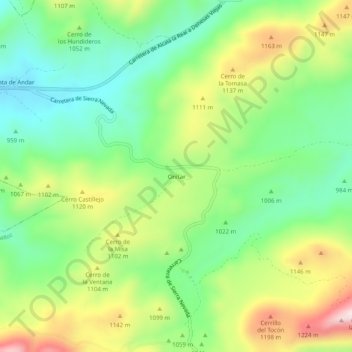 Onítar topographic map, elevation, terrain