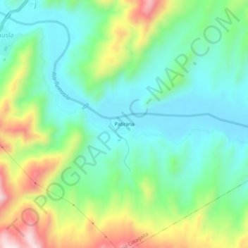 Patirana topographic map, elevation, terrain