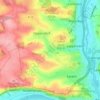 Gewald topographic map, elevation, terrain