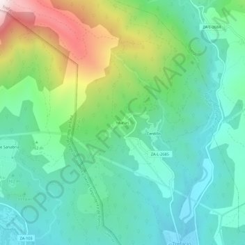 Murias topographic map, elevation, terrain