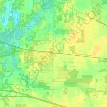 Meridian topographic map, elevation, terrain