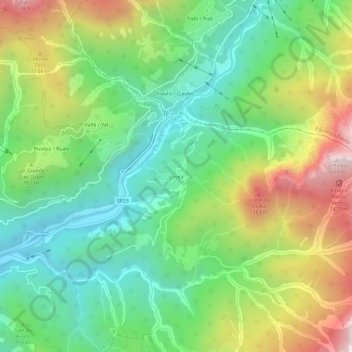 Lovea topographic map, elevation, terrain