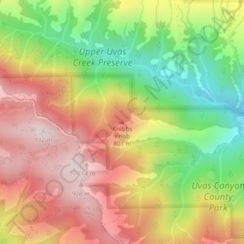 Nibbs Knob topographic map, elevation, terrain