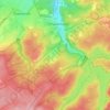 Bend topographic map, elevation, terrain