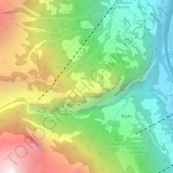 Sticki topographic map, elevation, terrain