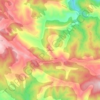 Herbeset topographic map, elevation, terrain