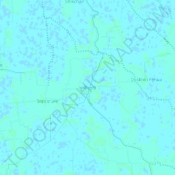Munshirhat topographic map, elevation, terrain