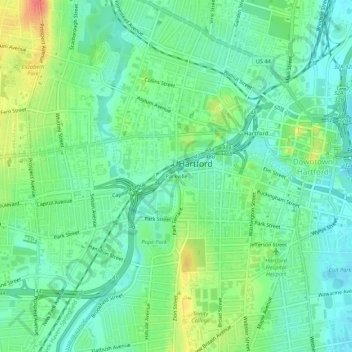 Parkville topographic map, elevation, terrain