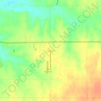 Prospect topographic map, elevation, terrain