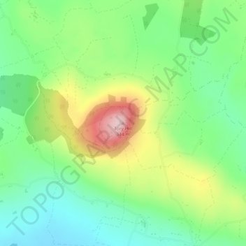 Tory Hill topographic map, elevation, terrain
