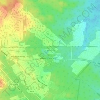 Keswick Grove topographic map, elevation, terrain