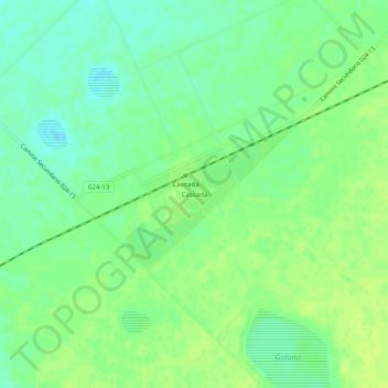 Cascada topographic map, elevation, terrain