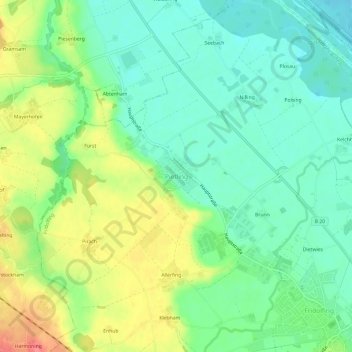 Pietling topographic map, elevation, terrain