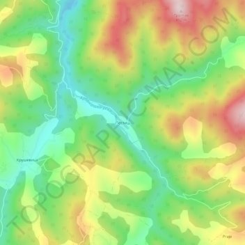 Pestis topographic map, elevation, terrain