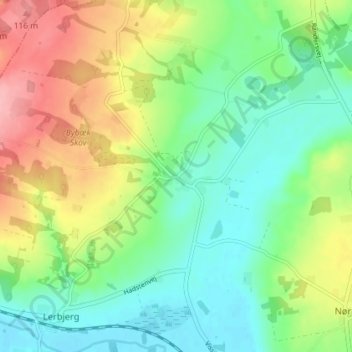 Vissing topographic map, elevation, terrain