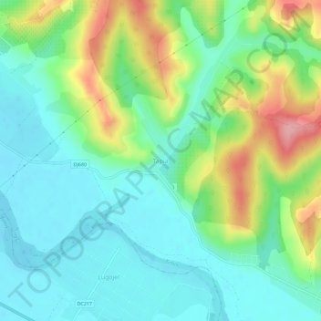 Tapia topographic map, elevation, terrain
