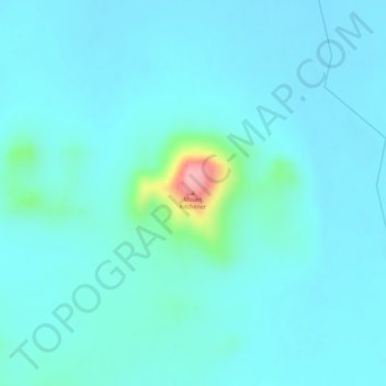 Mount Kitchener topographic map, elevation, terrain