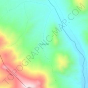 Kharacha topographic map, elevation, terrain