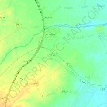 Ali Kandi topographic map, elevation, terrain
