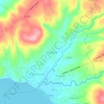 Bagbag topographic map, elevation, terrain