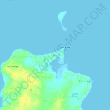 Carot topographic map, elevation, terrain