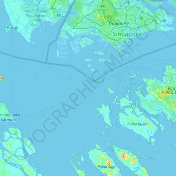 Pulau Takong Kecil topographic map, elevation, terrain