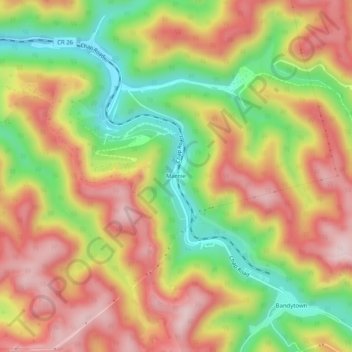 Marnie topographic map, elevation, terrain