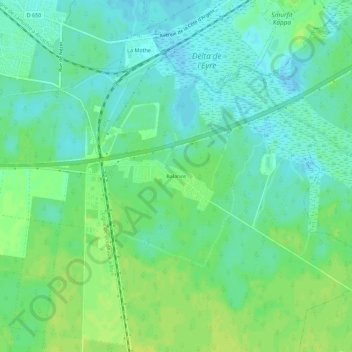 Balanos topographic map, elevation, terrain