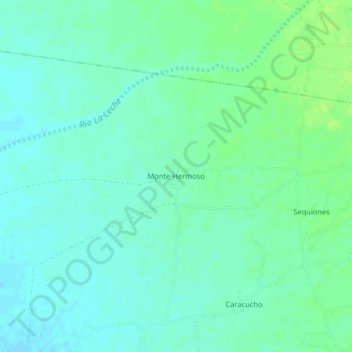 Monte Hermoso topographic map, elevation, terrain