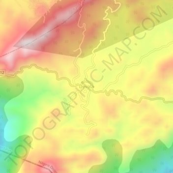 Devala topographic map, elevation, terrain