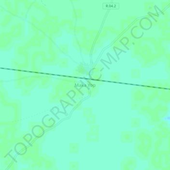 Maka Yop topographic map, elevation, terrain