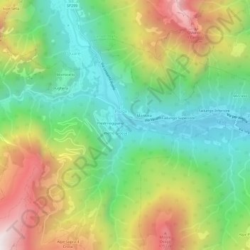 Riale topographic map, elevation, terrain