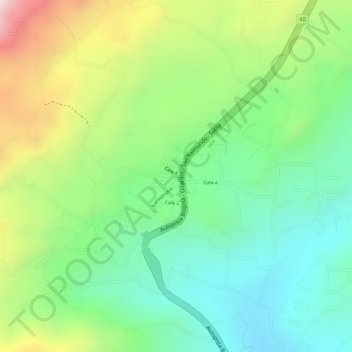 Subia topographic map, elevation, terrain