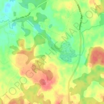 Mateļi topographic map, elevation, terrain
