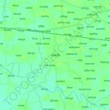 Shahrasti topographic map, elevation, terrain