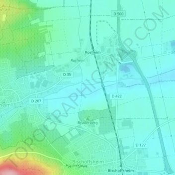 Viaduc topographic map, elevation, terrain