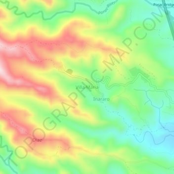 Villa Maria topographic map, elevation, terrain